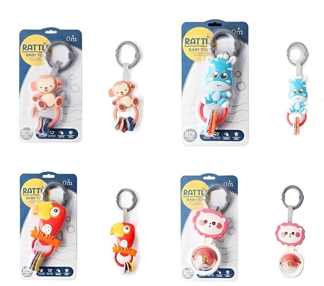 Брязкальце підвіска Тваринки (з прорізувачем) 688-23/28/30/31