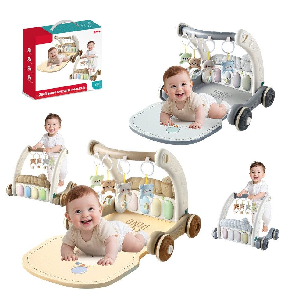 Каталка ігровий центр Перші кроки 2 в 1 з килимком та піаніно 1010/1011