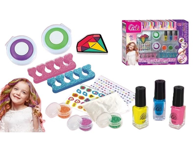 Набір для манікюру/педикюру з крейдою для волосся 8832