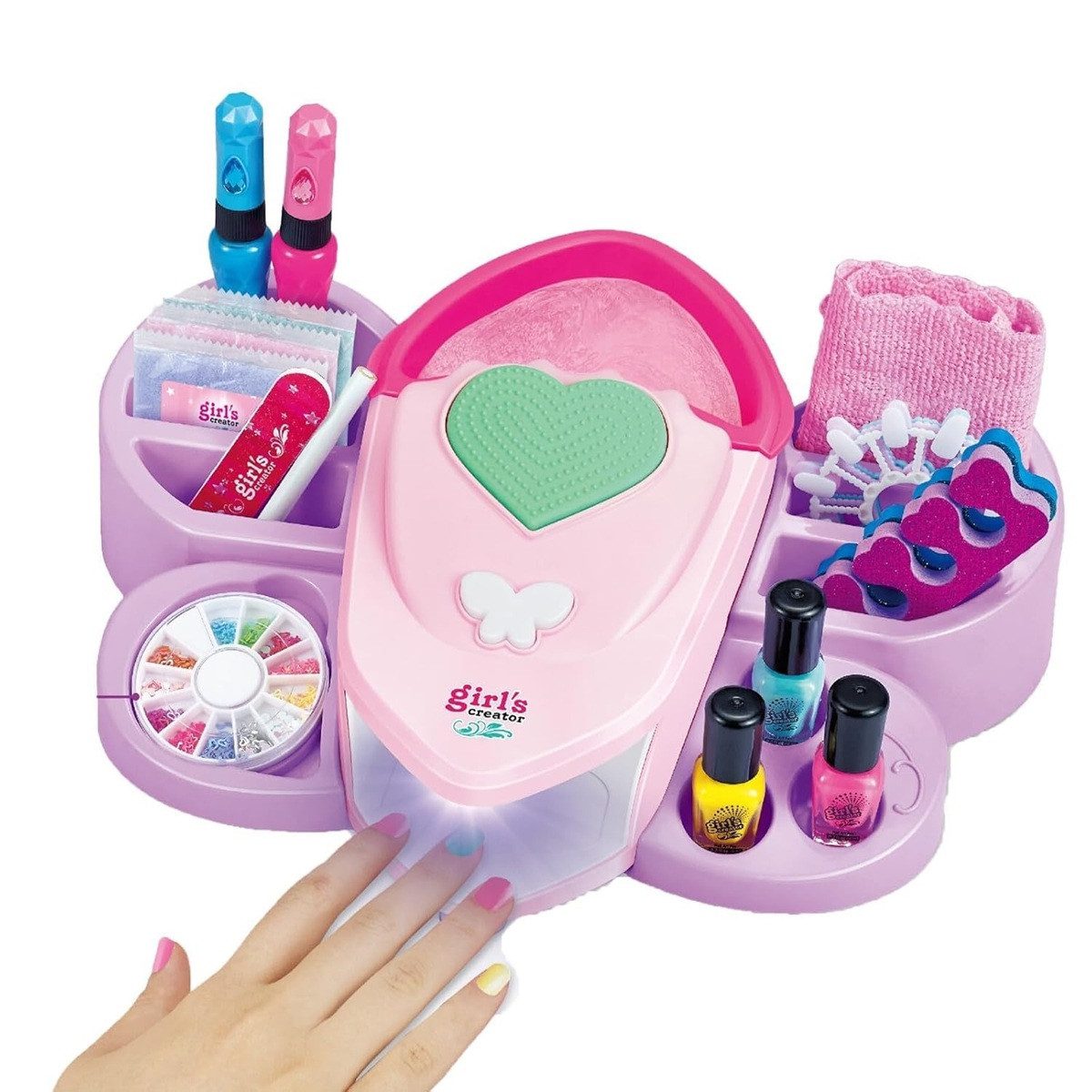 Дитячий набір для манікюру з лампою (лаки, наліпки) MBK-522 - 3