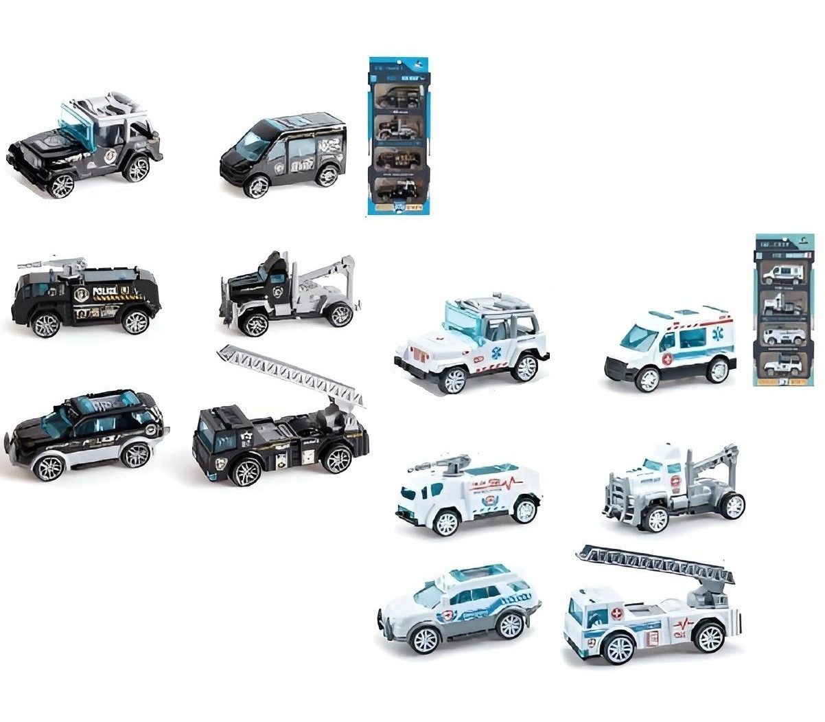 Набір модельок металевих машинок Спецслужби (4 шт.) SC236-04D/E