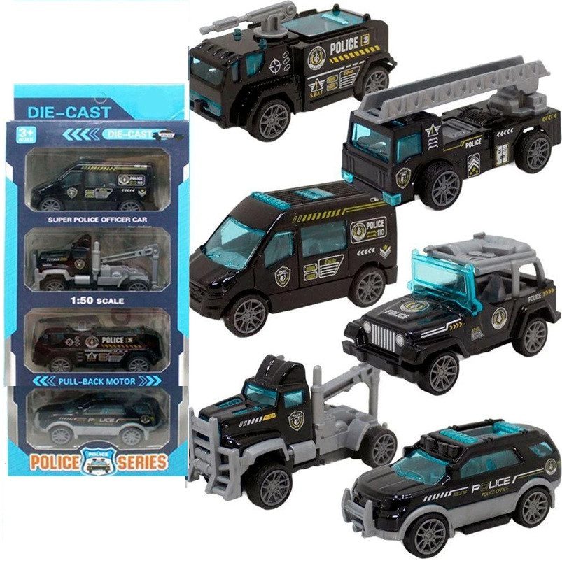 Набір модельок металевих машинок Спецслужби (4 шт.) SC236-04D/E - 5