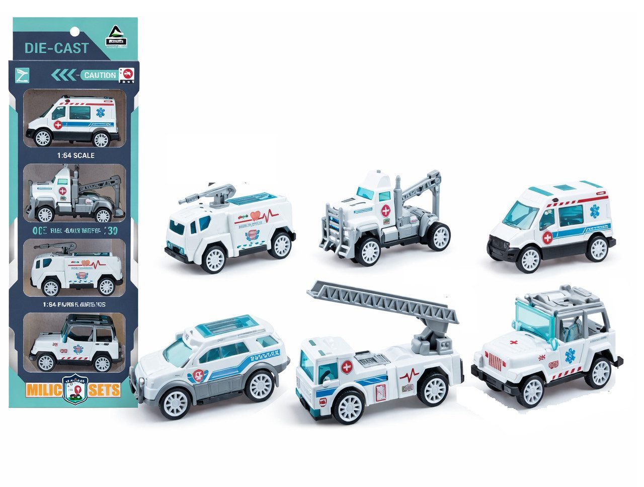 Набір модельок металевих машинок Спецслужби (4 шт.) SC236-04D/E - 4