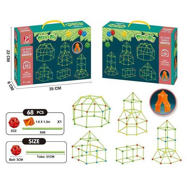 Каркасний намет-конструктор халабуда (люмінесцентні трубки, кульки) 136-3 A - 4