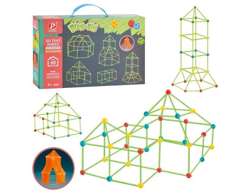 Каркасний намет-конструктор халабуда (люмінесцентні трубки, кульки) 136-3 A