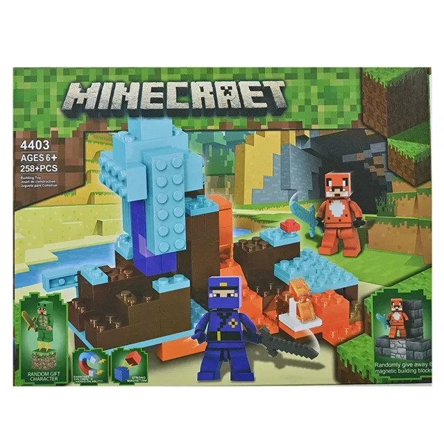 Конструктор Блоковий світ Minecraet з магнітними блоками (258 дет.) 4403