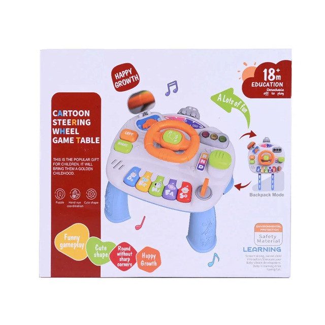 Розвиваючий центр 2 в 1 з ігровим столиком та кермом 368-48B - 3