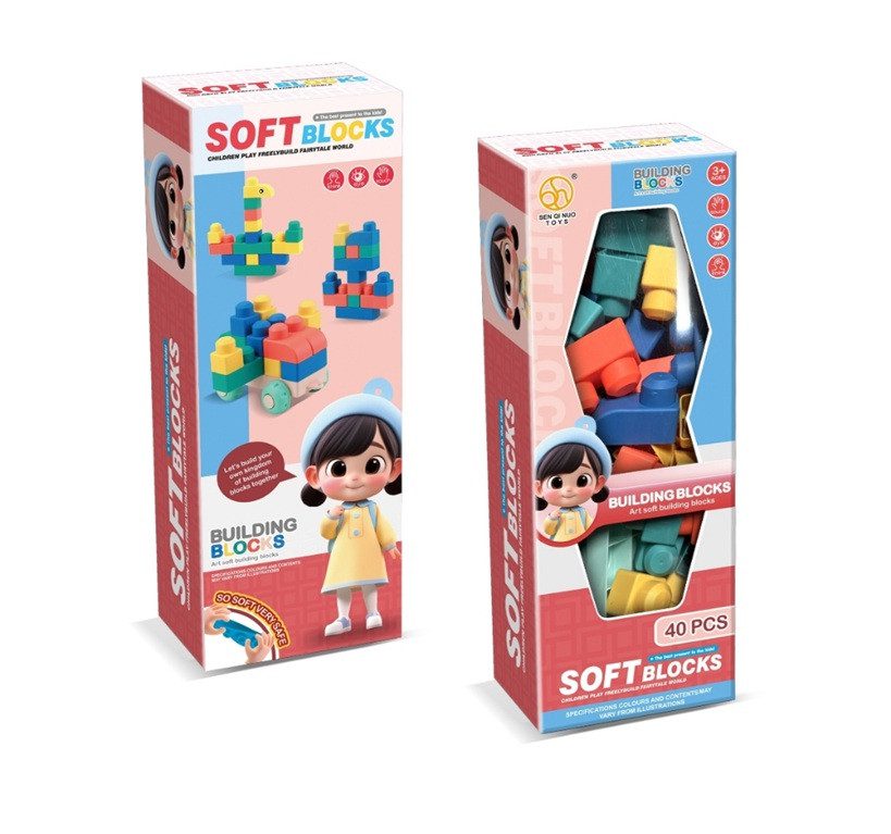 М'який конструктор гумовий (40 деталей, гнучкі будівельні блоки) SQN-12
