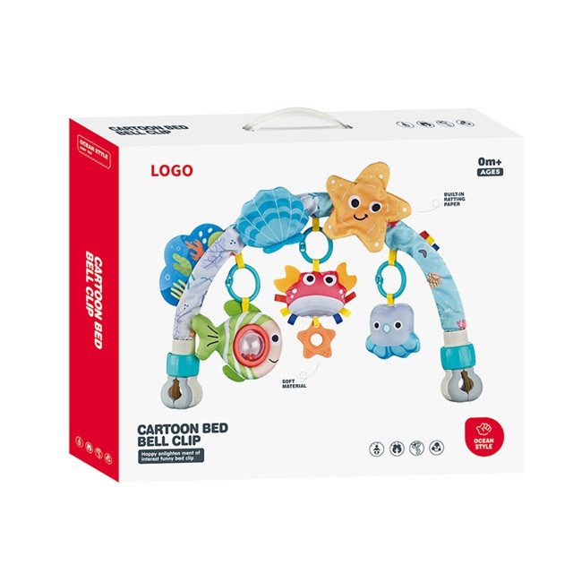 Ігрова дуга на дитячу коляску/ліжечко (3 плюшевих іграшки-брязкальця) 6080 - 2