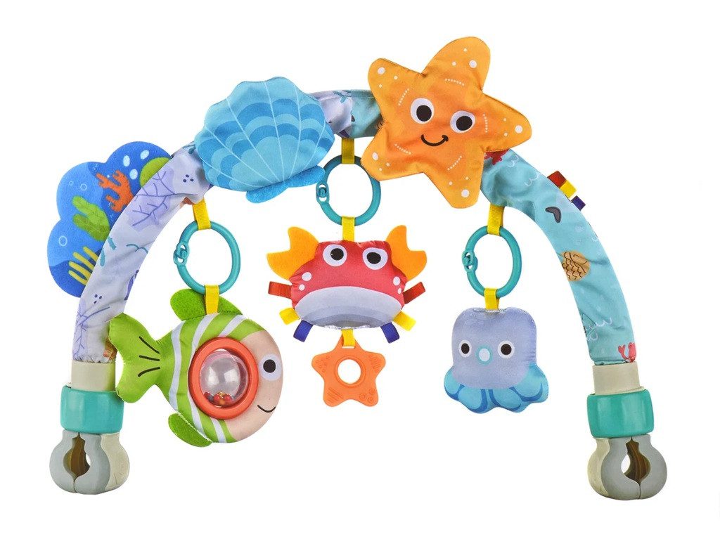 Ігрова дуга на дитячу коляску/ліжечко (3 плюшевих іграшки-брязкальця) 6080 - 4