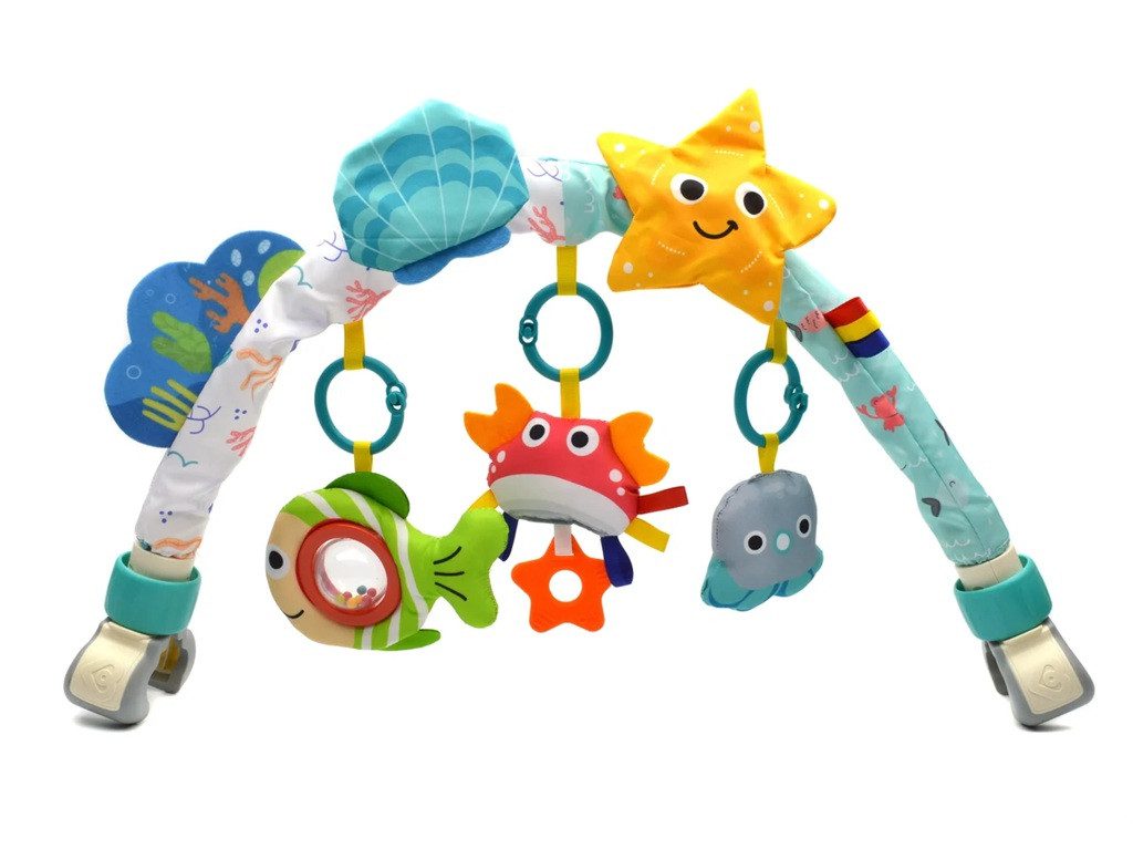 Ігрова дуга на дитячу коляску/ліжечко (3 плюшевих іграшки-брязкальця) 6080 - 5