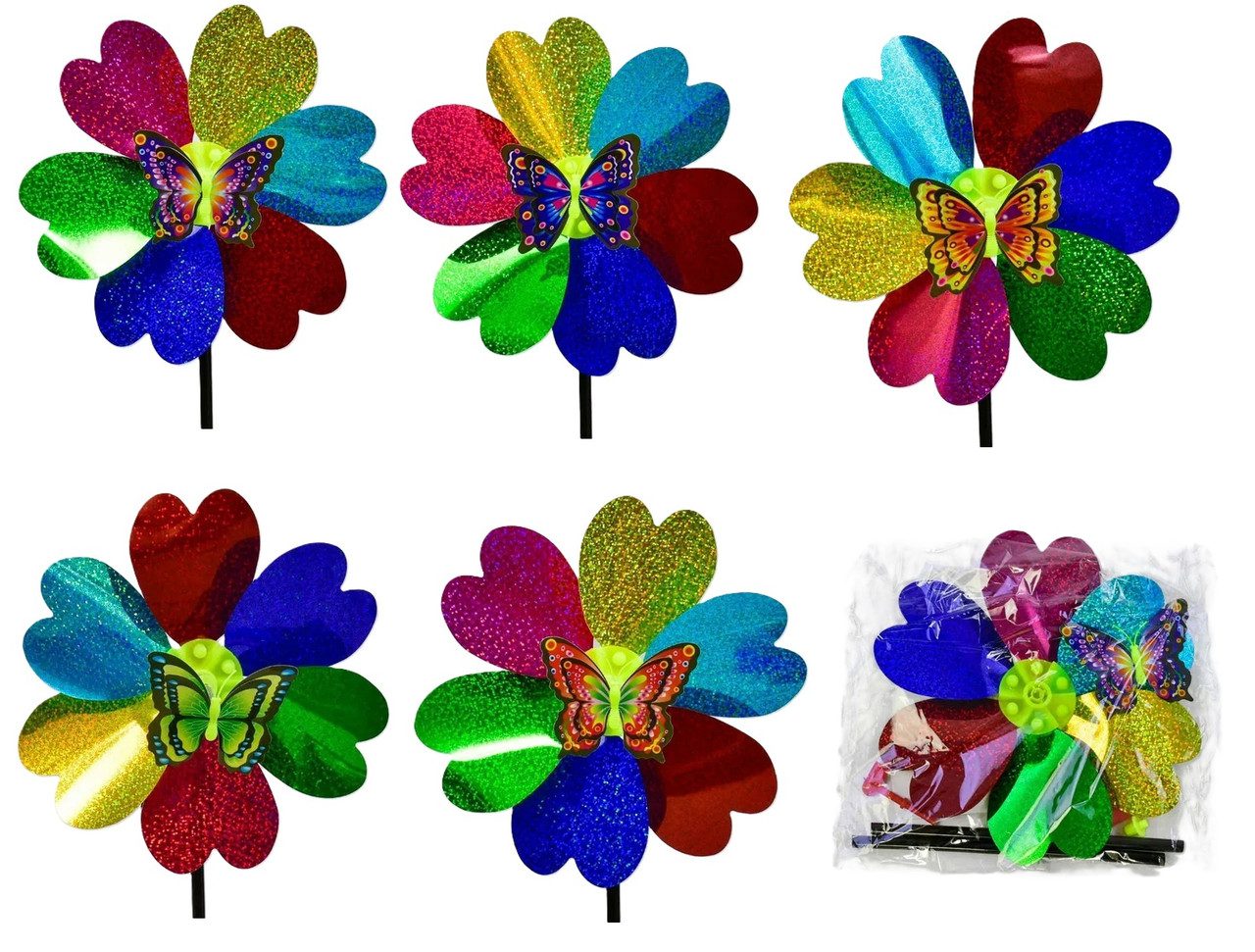 Дитячий вітрячок вертушка на паличці Квітка С 33976