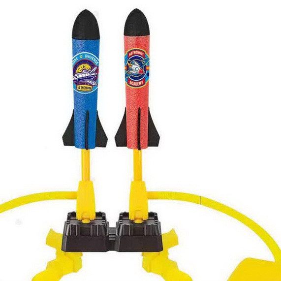 Іграшка механічний подвійний запускач з м'якими ракетами (6 зарядів) 55802 A-1 - 5