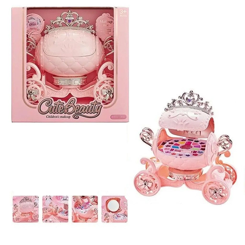 Набір дитячої косметики Карета (тіні, помада, лак, дзеркальце) 1688-8835