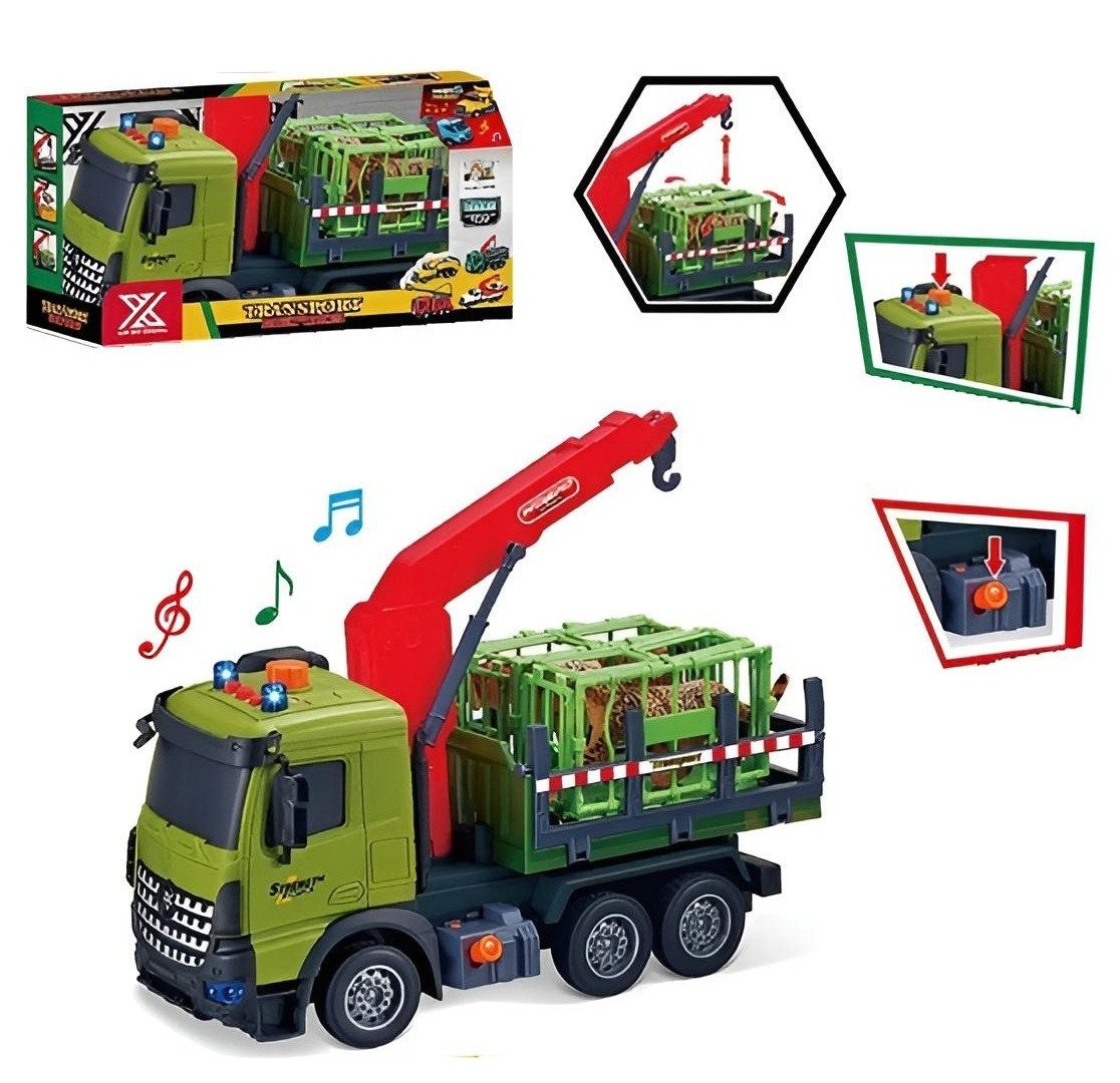 Спецтехніка Вантажівка з краном (музична машинка, інерція) 688-11 B