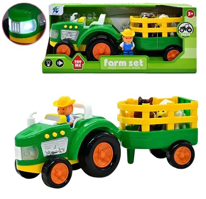 Трактор музичний з причепом та тваринами Ферма 500-761