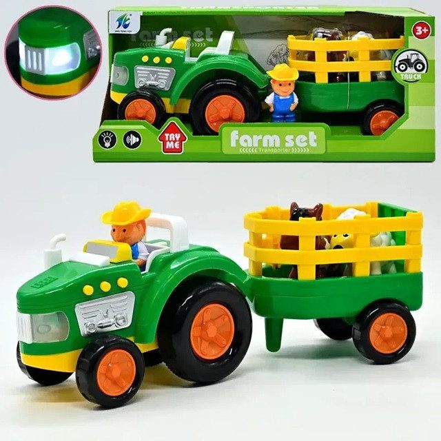 Трактор музичний з причепом та тваринами Ферма 500-761 - 5