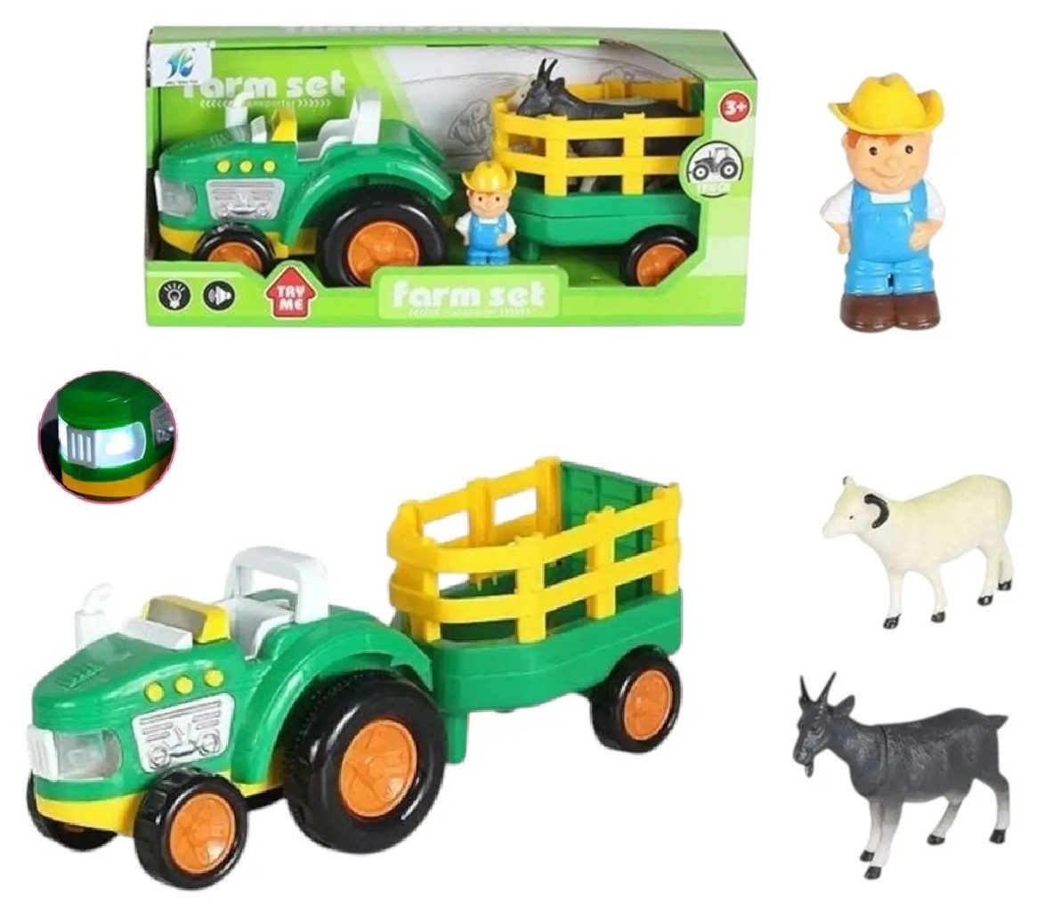 Трактор музичний з причепом та тваринами Ферма 500-762