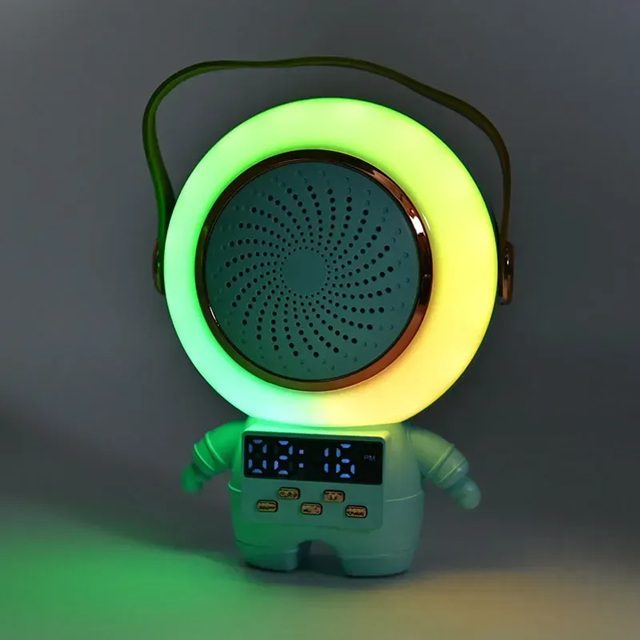 Караоке з 2 мікрофонами та колонкою (Bluetooth, LED підсвічування, годинник) C 72554 - 6