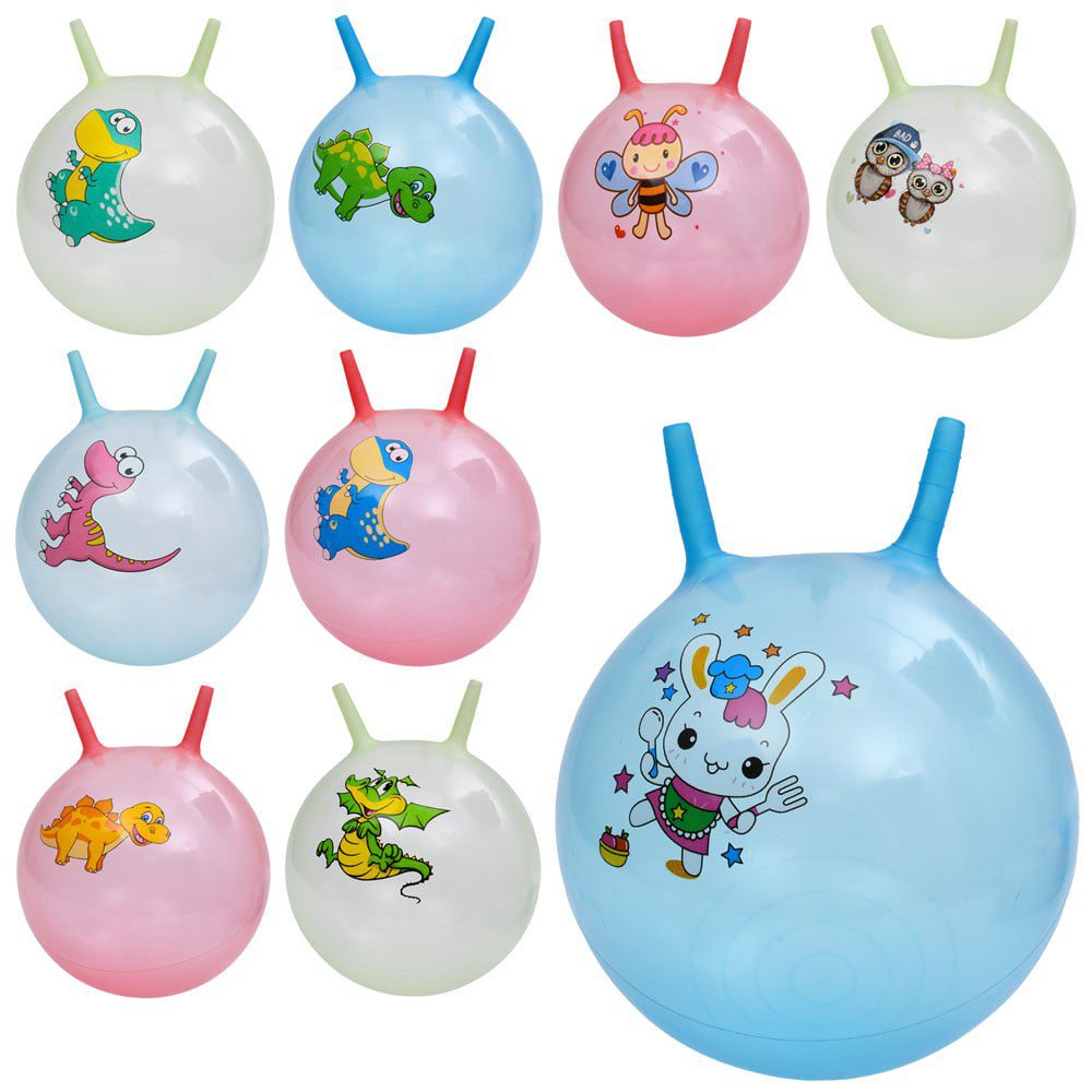 М'яч для фітнесу з ріжками Тваринки (45 см, 350 г) MS 4859