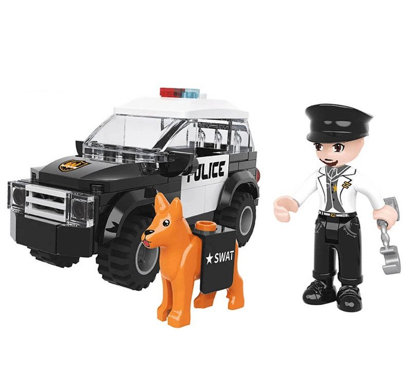 Конструктор Police/Поліція (машинка, песик, фігурка, 91 дет.) KB 117 - 3