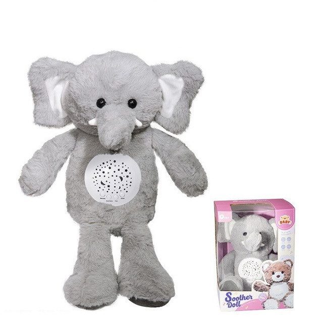 Музичний м'який нічник Слоненя (з проєктором) KC-5