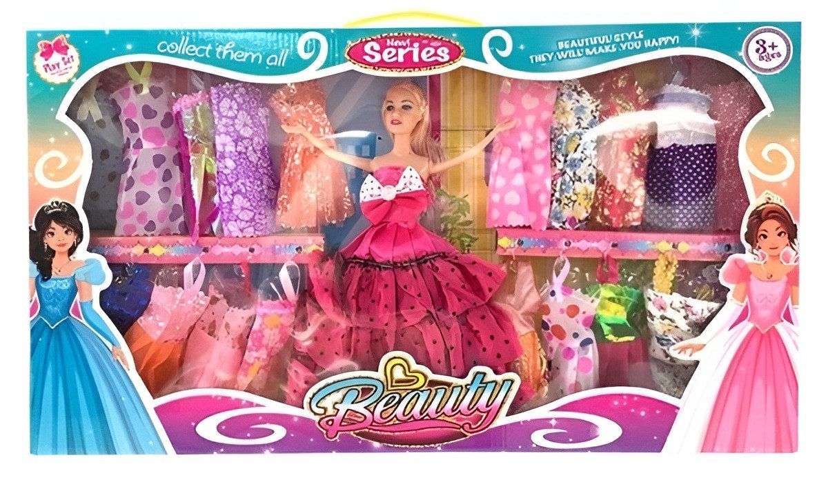 Лялька модниця з нарядами/сукнями (29 см) 263G-47