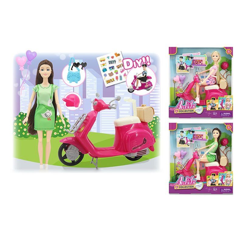 Лялька Anbibi з мопедом та аксесуарами (29 см, шарнірна) WX292-4