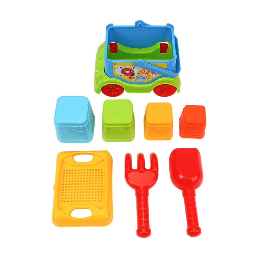 Набір для гри з піском (машинка, лопатка, грабельки, пірамідка) ТехноК 3373 - 9