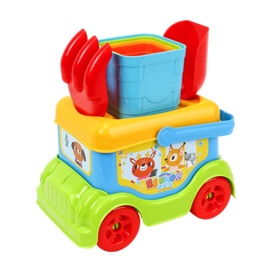 Набір для гри з піском (машинка, лопатка, грабельки, пірамідка) ТехноК 3373 - 7