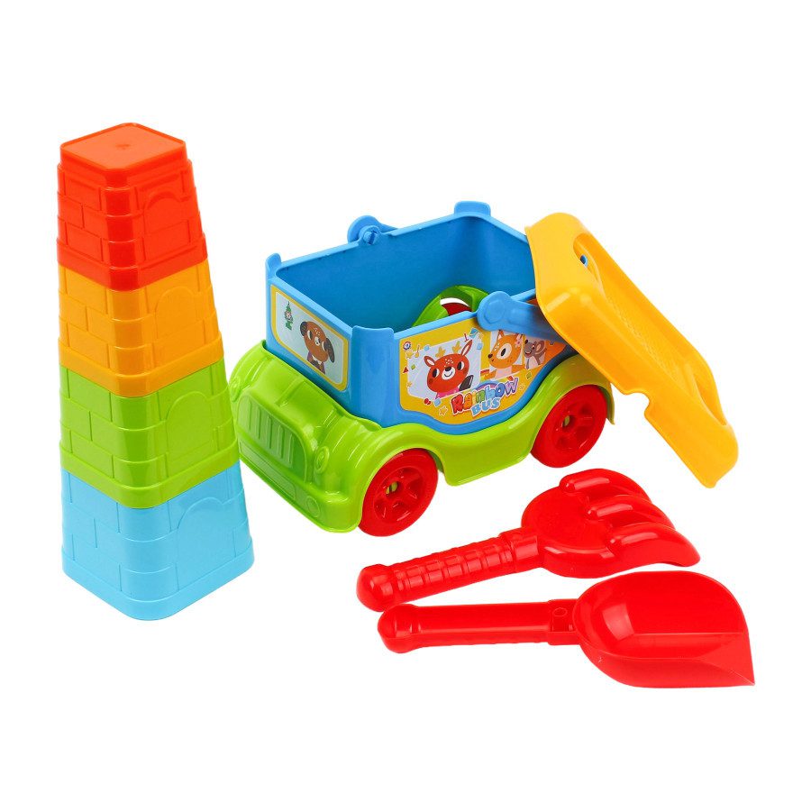 Набір для гри з піском (машинка, лопатка, грабельки, пірамідка) ТехноК 3373 - 5