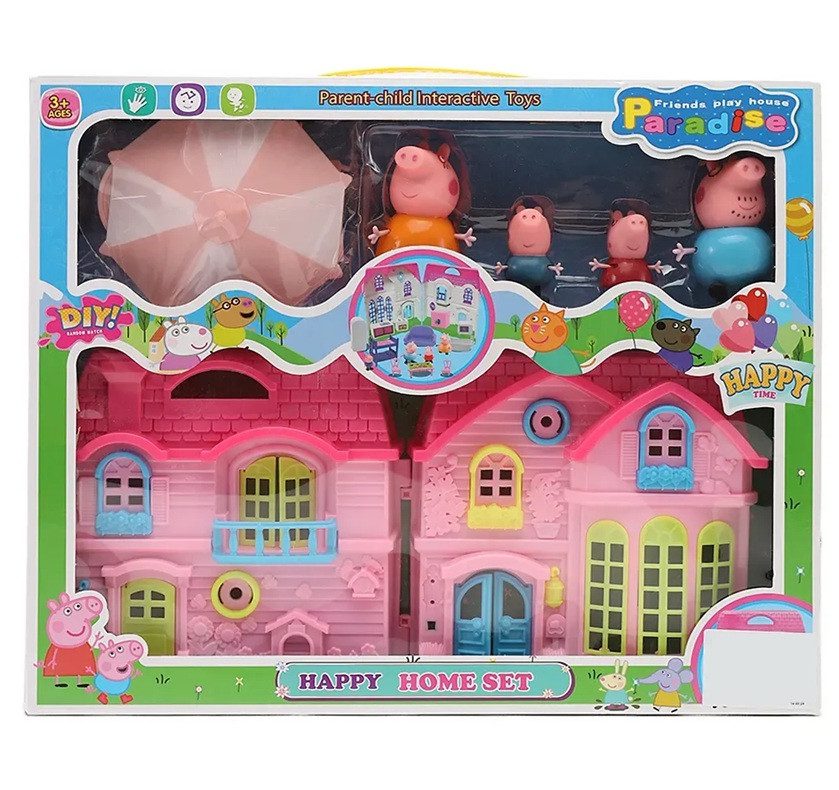 Іграшковий будиночок з героями (4 ігрових фігурки, парасоля, меблі) YQ 101 - 3