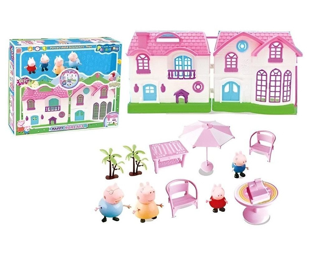 Іграшковий будиночок з героями (4 ігрових фігурки, парасоля, меблі) YQ 101