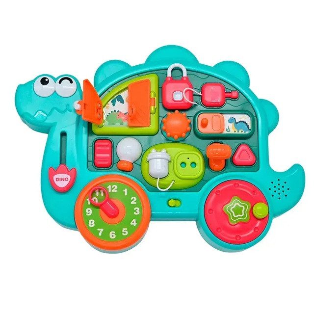 Бізіборд Динозаврик WToys (пальчикові ігри, тріскачка, загадки, казки, скоромовки, пісні) 72024 - 3