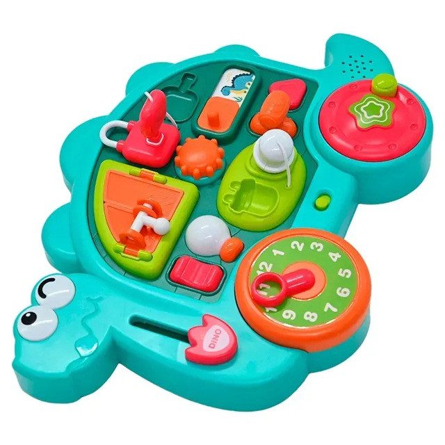 Бізіборд Динозаврик WToys (пальчикові ігри, тріскачка, загадки, казки, скоромовки, пісні) 72024 - 2