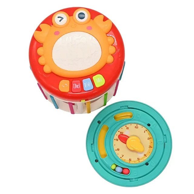 Музична гра сортер WToys (барабан, тріскачка, годинник) 42766 - 2