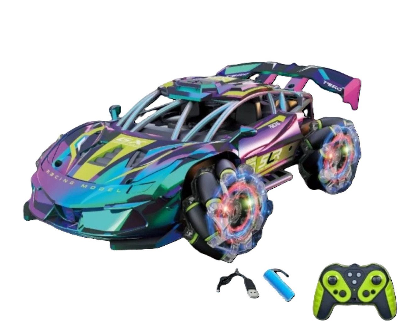 Легкова машина трюкач на радіоуправлінні (пульт, дрифт, пар/дим) 585-92A - 2