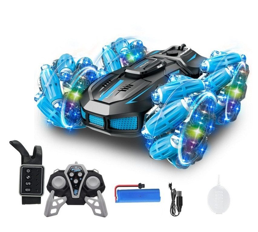 Машинка трюкач на радіокеруванні, (дим/пар, браслет, акумулятор) 3688-G133A - 4