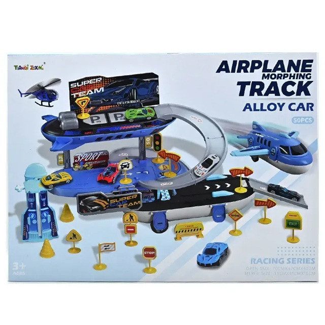 Літак-паркінг (з металевою машинкою та аксесуарами) 6675 - 3