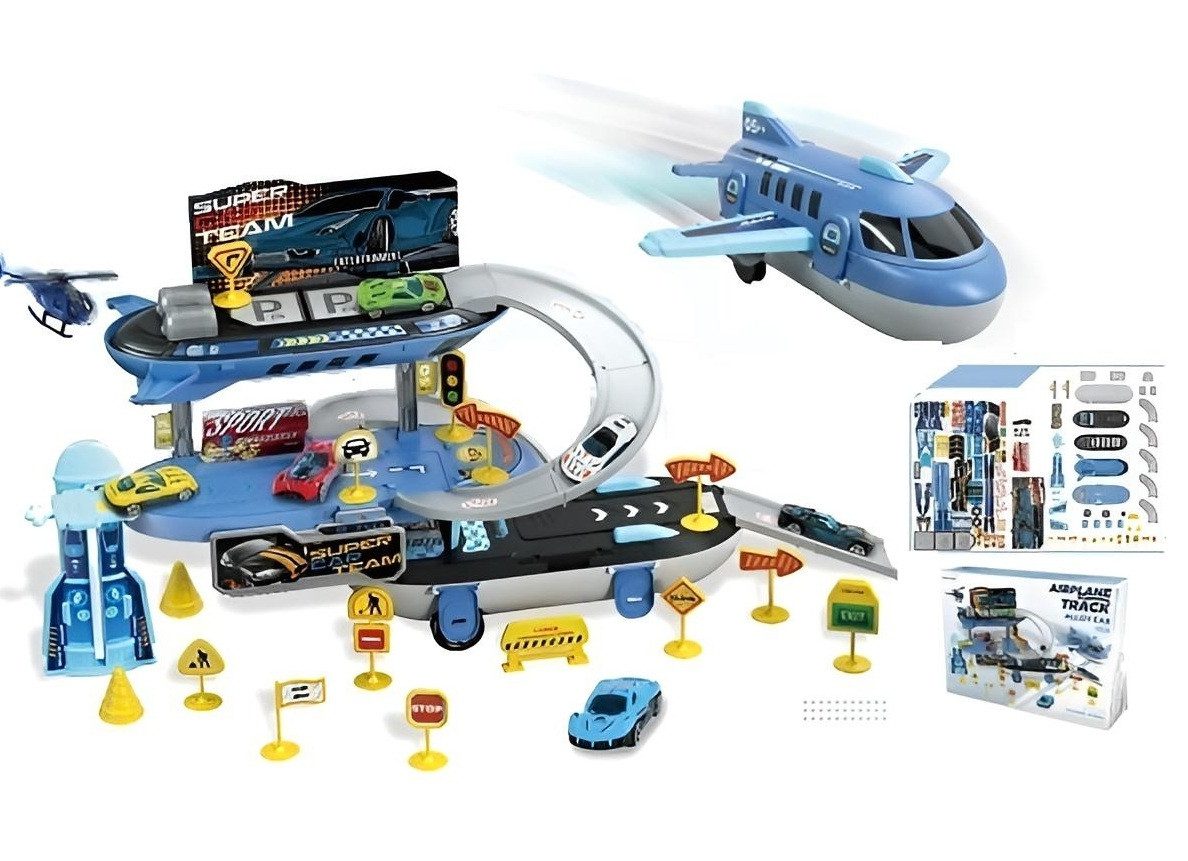 Літак-паркінг (з металевою машинкою та аксесуарами) 6675