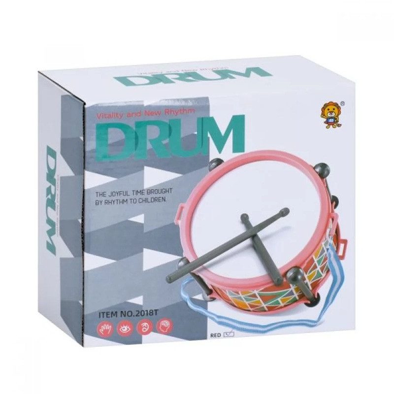 Дитячий барабан з паличками (21,5*11 см) 2018T - 2