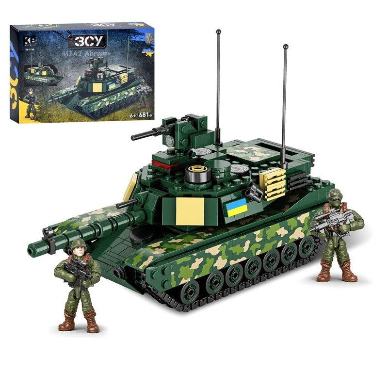 Конструктор Військова техніка ЗСУ (681 дет, танк M1A2 Abrams) KB 1136