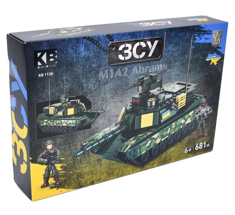 Конструктор Військова техніка ЗСУ (681 дет, танк M1A2 Abrams) KB 1136 - 3