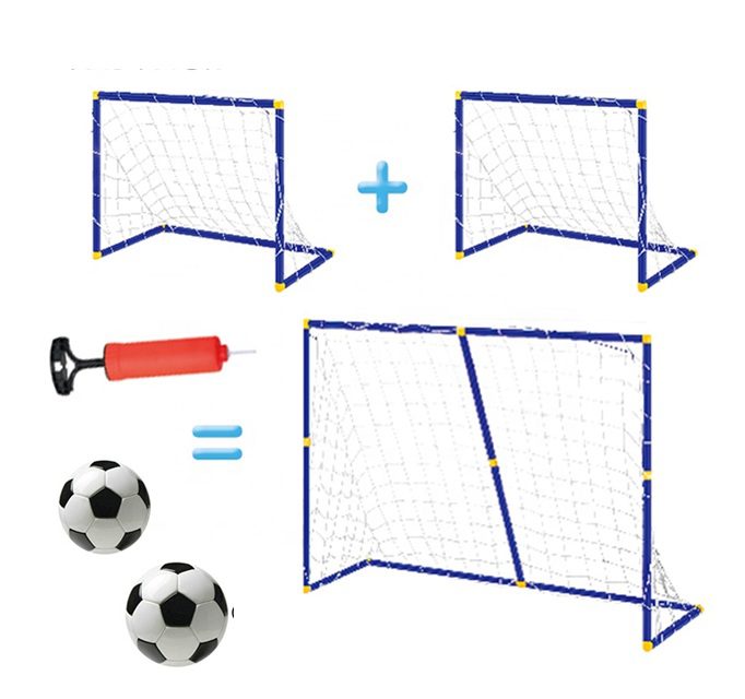 Футбольні ворота 2 в 1 із сіткою, м'ячем та насосом MR 1534 - 2