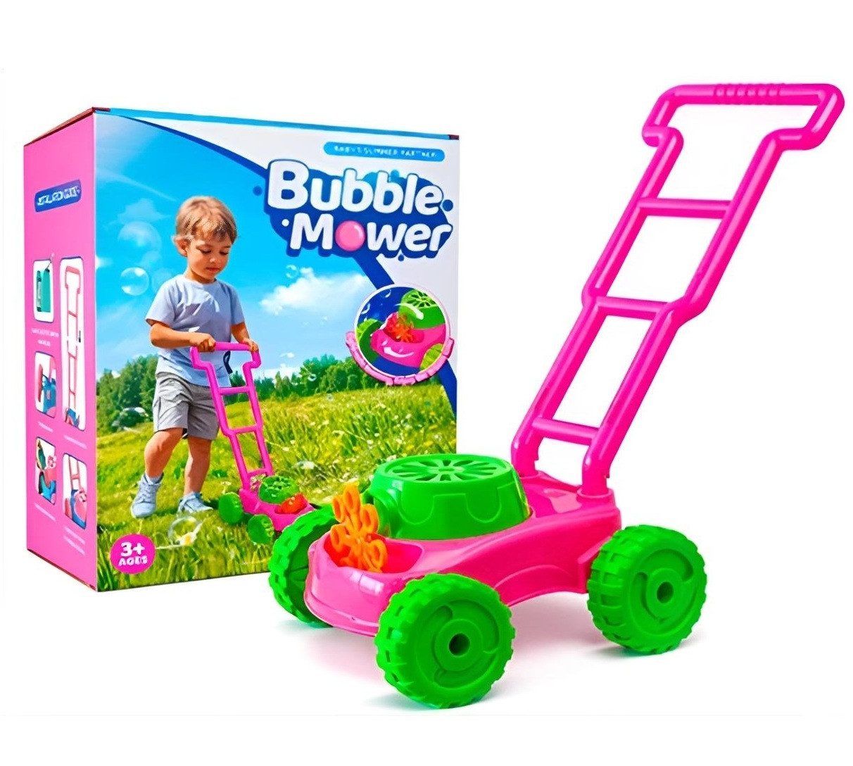 Генератор мильних бульбашок у вигляді газонокосарки (каталка) BIGKIDS BIGBM103