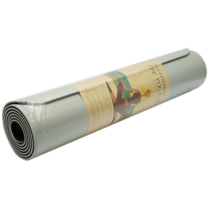 Килимок для йоги/фітнесу (двокольоровий йогамат, TPE, 186*61 см) YM-0005 - 5