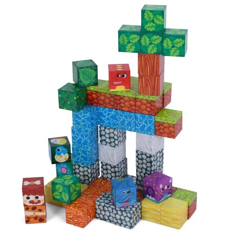 Дитячий магнітний конструктор Dinosaur Magnetic Building Blocks (56 елементів) 888-3 - 3