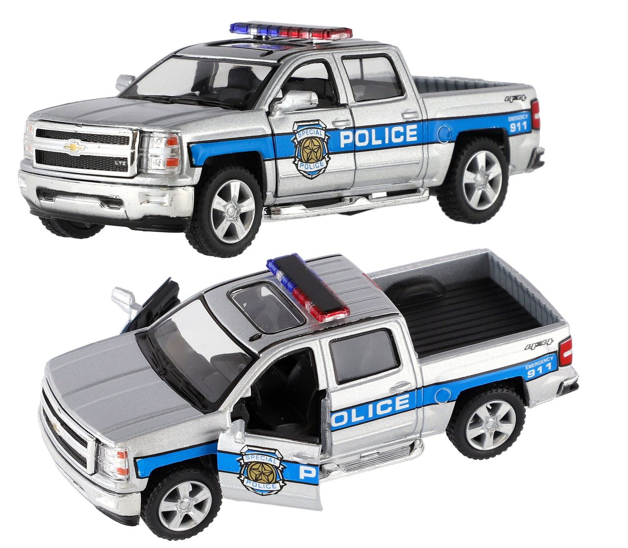 Модель пікап Kinsmart Chevrolet Silverado (Police/Firefighter ) 5'' KT5381WPR - 3