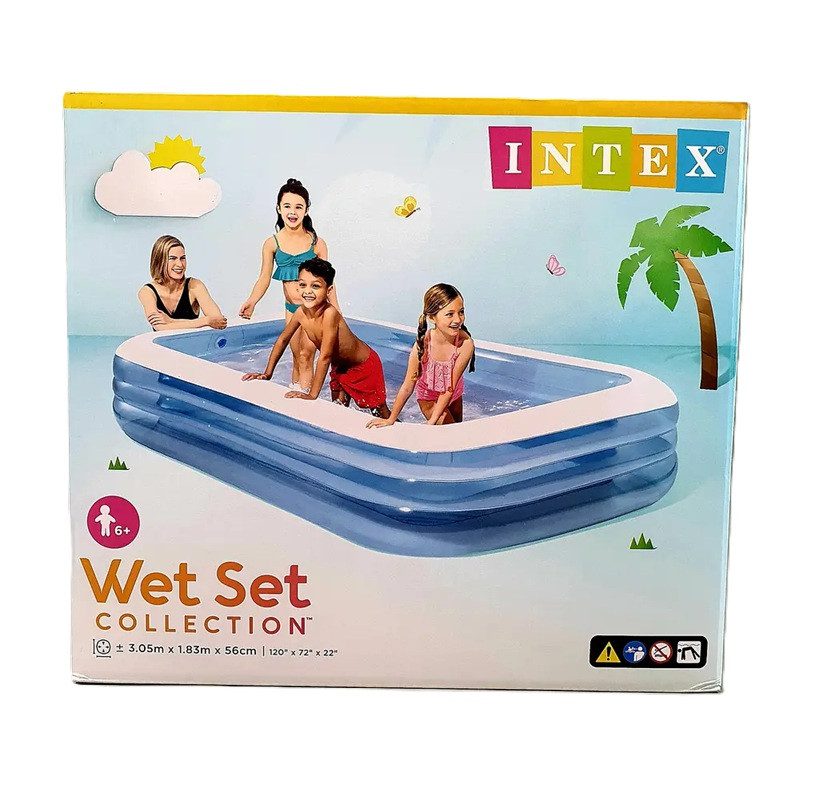 Надувний басейн Intex (прямокутний, 305х183х56 см, 1020 л) 58484 NP - 5