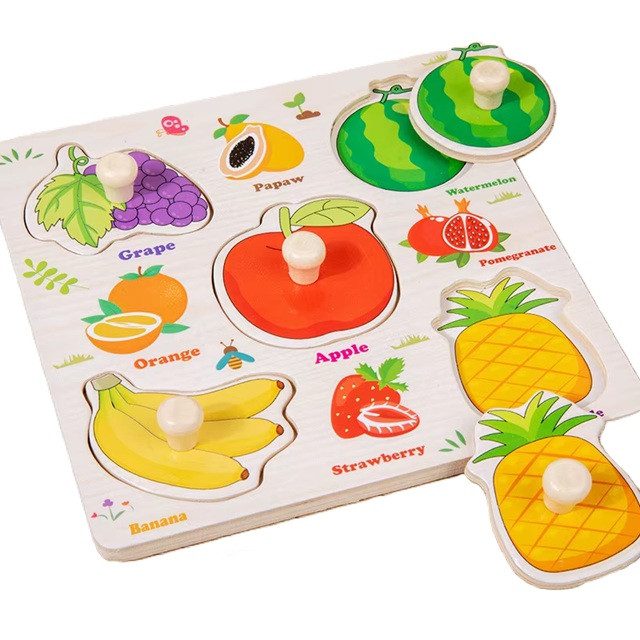 Дерев'яні вкладиші (рамка, вкладки із ручкою тримачем, англ.) C 77101 fruits - 3